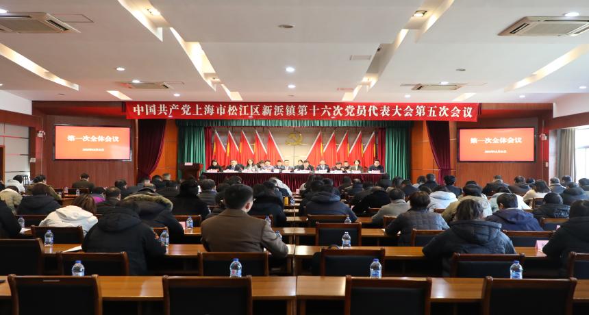 中共新浜镇第十六次党员代表大会第五次会议胜利召开